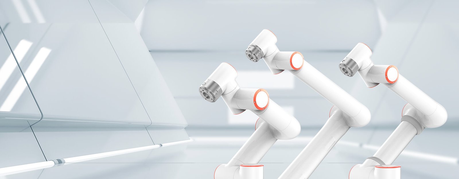 Trois bras robotisés collaboratifs Fairino
